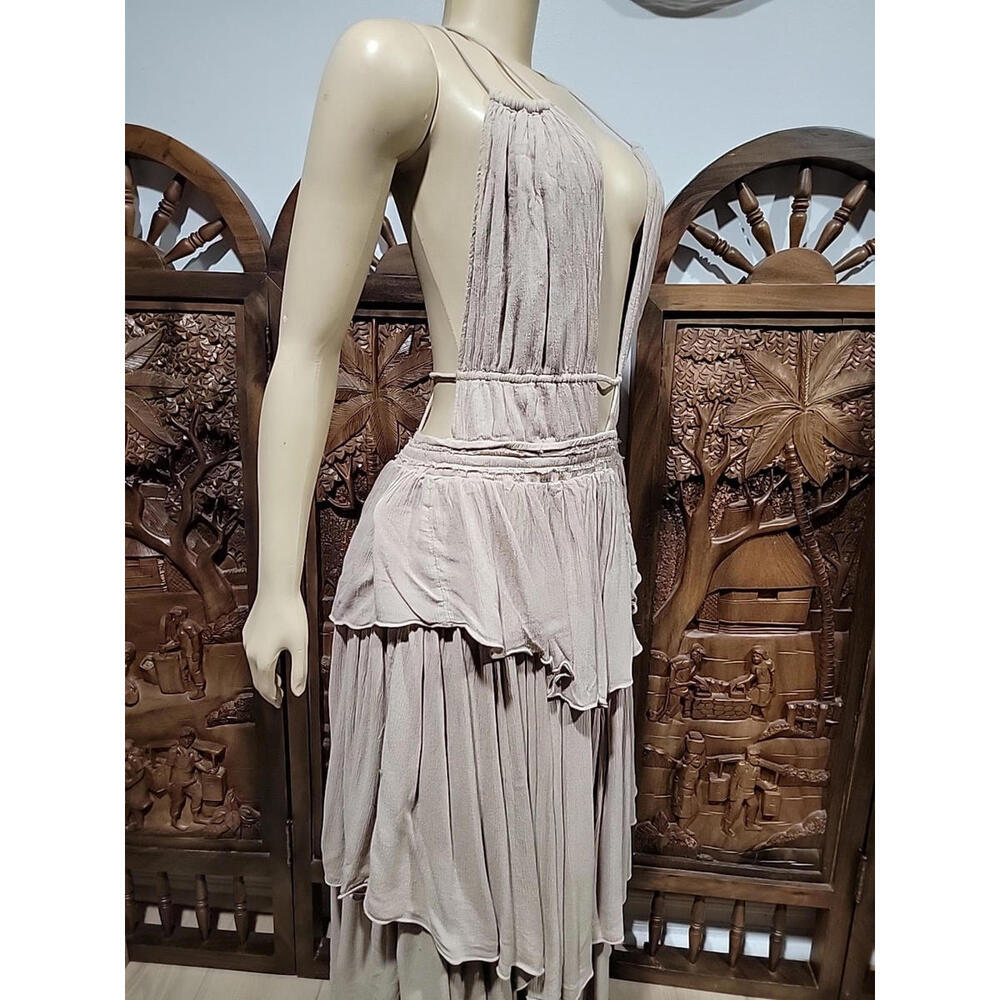 Free People Drop Dead Beauty Size L Lost In A Shell Maxi Dress #CB2 - Picture 8 of 14